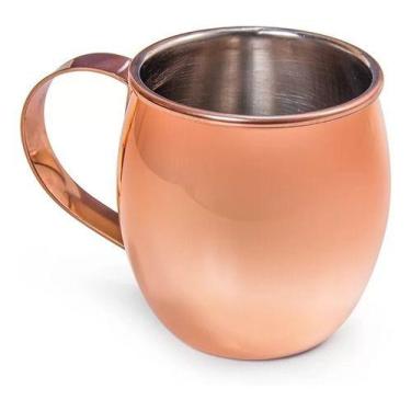 Imagem de Caneca Moscow Mule Lisa Inox Gourmet Mix Drinks Profissional Cor Cobre
