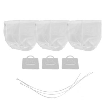 Imagem de AUNMAS Sacos de Alçapão de Fiapo de 3pcs, Conjunto de Sacos de Fiapos de Ventilação de Poliéster Reutilizáveis Universais Com Tiras de Gravata e Tiras Auto -adesivas para Sistemas