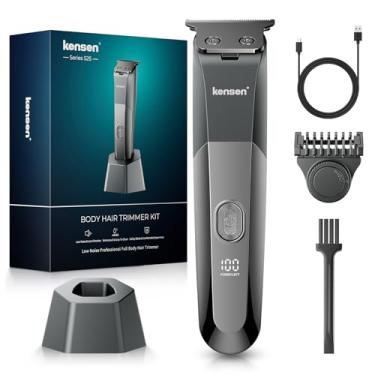Imagem de Aparador de pelos corporais para homens – Aparador elétrico kensen para virilha e pelos pubianos, barbeador de bolas recarregável, kit de aparador corporal masculino à prova d'água para áreas
