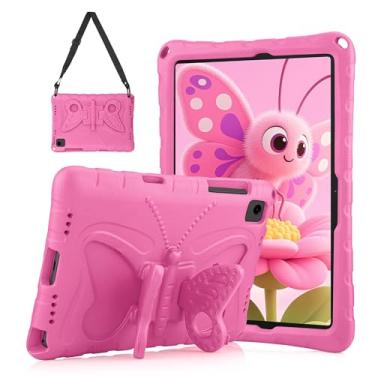 Imagem de YEBOLU Capa para Samsung Galaxy Tab A9 Plus para tablet infantil para Galaxy A9+ com asas de borboleta alça de ombro macia EVA à prova de choque capa protetora para Galaxy Tab A9+ 11 polegadas 2023