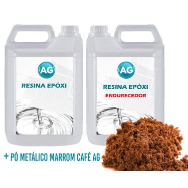 Imagem de Porcelanato Líquido Metálico Marrom Café AG por M² - Resinas ag