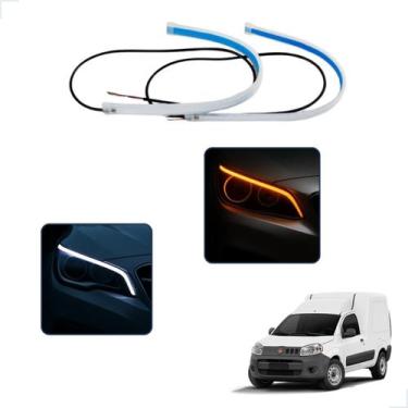 Imagem de Kit Fitas Led DRL Farol + Seta 12v 45cm Fiorino 2004 2005 2006 2007 20