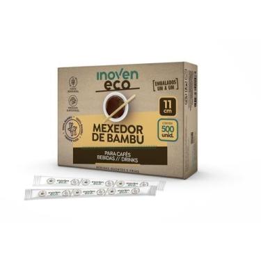 Imagem de Mexedor De Bambu Embalado Individualmente Eco 11 Cm 2500 Un - O Broto 