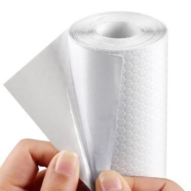 Imagem de Forro autoadesivo branco para armário – Descole e cole papel de prateleira antiderrapante, 39,9 cm x 3 m - Protege prateleiras de despensa, bancadas e gavetas de cozinha - Fácil de cortar e removível