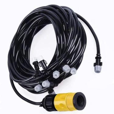 Imagem de Mangueira Climatizadora 10 Metros Nevoa Sistema de Irrigaçao Jardim Qu