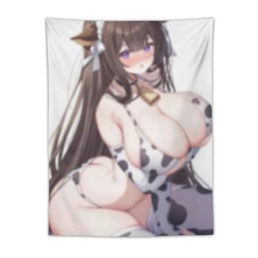 Imagem de LIEGBMEU Tapeçaria sexy sexy de anime menina 76.2 cm x 101.6 cm interior exterior parede colcha arte decoração de tapeçaria caprichosa, AF193