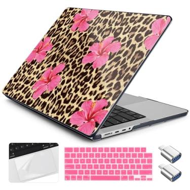 Imagem de Yebiseven Capa para MacBook Pro M4 de 14 polegadas 2025 2024 2023 2021 modelo A3112/A3401/A3185/A2918/A2992/A2779/A2442 M3 M2 M1, capa rígida com capa de teclado + filme trackpad + adaptador OTG