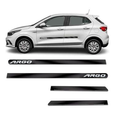 Imagem de Kit Friso Lateral Personalizado Largo Preto Argo 2017 a 2023 Adesivo C