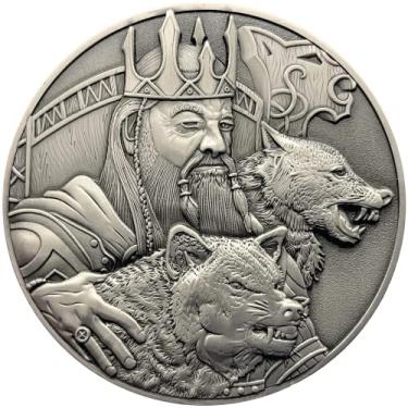 Imagem de Goliath Coins - Odin - Large Collectible Display Coin, Includes Stand, 3D Dual-Sided, 2.75", 4oz, Zinc Alloy