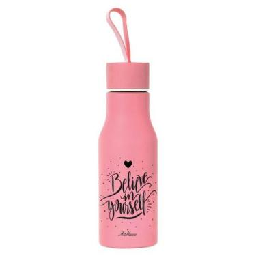 Imagem de Garrafa Inox 460ml com Frase - Art Brink, Rosa