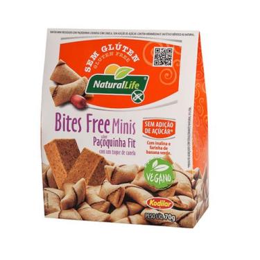 Imagem de Bites Free Minis Sabor Paçoquinha Fit Sem Glúten Vegano 70g - NaturalL