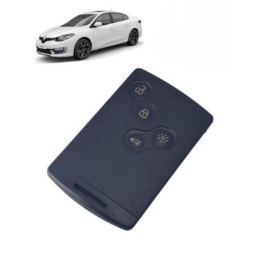 Imagem de Capa Carcaça Oca Chave Cartão Renau Fluence 2015 4 Botoes - Carcaça Da