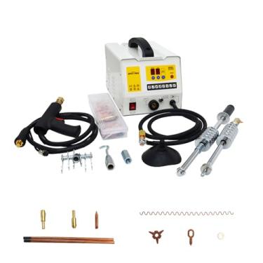 Imagem de INTBUYING Máquina de puxar amassados de aço, extrator de amassados de soldador a ponto, kit de ferramentas de tração de amassados de carroceria de veículo para reparo de amassados de carro caminhão