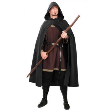 Imagem de Capa JPXH Renaissance com capuz e fantasia de Halloween de bruxa