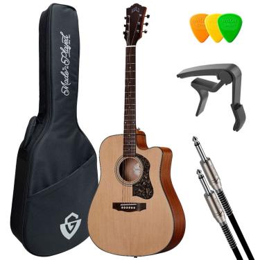 Imagem de Violão Guild Aço Folk D340ce Natural Maciço Elétrico