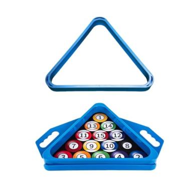 Imagem de Pegciuho Organizador de Bolas de Bilhar Triangular com 2 Peças, Equipamento de Sinuca E Suporte para Jogos, Bandeja Portátil Adequada para Casa E Sala de Estar, Azul