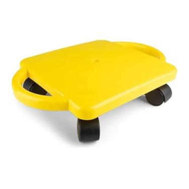 Imagem de Conjunto de prancha de scooter Cosom, quadro infantil de 30,5 cm com rodízios de nylon sem marcas e protetores de segurança para aulas de educação física, pranchas deslizantes com alças de segurança,