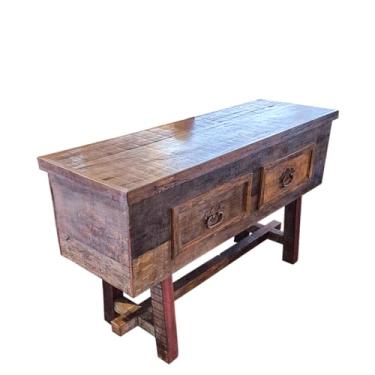 Imagem de Aparador "A" Escuro com Pés Cavalete e 2 Gavetas de 1,50m