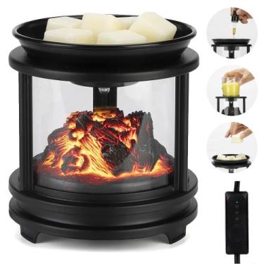 Imagem de Aquecedor de fusão de cera MOAFINA Campfire com temporizador, cor pret