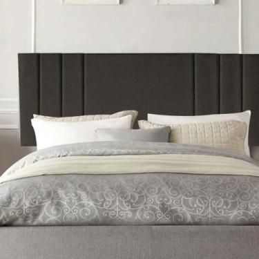 Imagem de Painel Estofada Grécia 90cm Solteiro Para Cama Box Quarto Linho Marrom