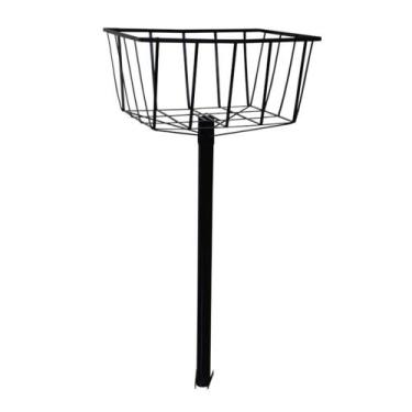 Imagem de Lixeira De Rua Calçada Parque Cesto Fundo Preta 129X60X45Cm - OURO MIN