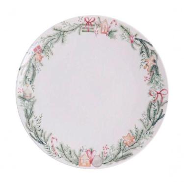 Imagem de Jogo Prato Sobremesa Lanche 2 Pessoas 2pçs Noite Feliz 21cm - OUTRAS M