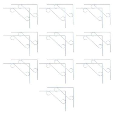 Imagem de 20 Cantoneira Branca Suporte Parede Em S P/ Vidro 20X15Cm - OURO MINAS