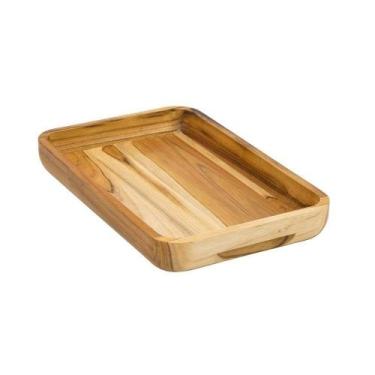 Imagem de Gamela De Madeira Teca Retangular - Stolf 39,5x5
