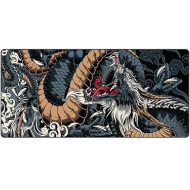 Imagem de Mouse Pad Gamer Extra Grande (700x350x3mm) - Design Dragão - Compatível com Mouse Óptico, Laser, Teclado, PC Gamer e Escritório.