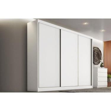 Imagem de Guarda Roupa Casal 3 Portas E 8 Gavetas Diamond/londres Plus Neve - Novo Horizonte