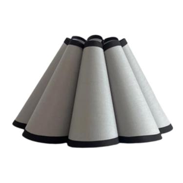 Imagem de Stgfyxgs Capa de Tecido para Abajur de Substituição em Formato de Pétala para Arandela, Pendente, Luminária de Teto, Luminária de Mesa, Luminária de Chão, Hote, Cinza, Tamanho real