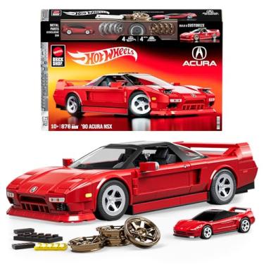Imagem de Mattel Brick Shop Hot Wheels Jogo de Construção Elite Acura NSX em escala 1:16 Perfeito para colecionadores