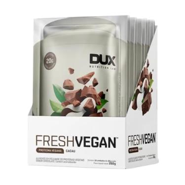 Imagem de Fresh Vegan Proteina Vegana Cacau Caixa Sache 10 un Dux Nutrition