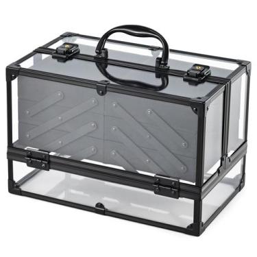 Imagem de Estojo de maquiagem FRENESSA Portable Cosmetics Organizer preto