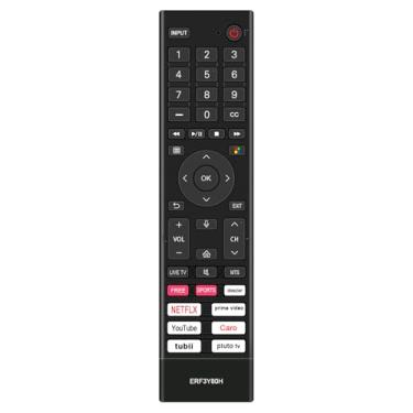 Imagem de Controle remoto IR de substituição compatível com Hisense Smart TV 50A6GV 55A6GV 65A6GV 58A6GV 43A6GV 50A65HV 58A53FUV 55A53FUV 43A53FUV 55A65HV 65A53FUV 50A53FUV 8A65H V 65A65HV (sem voz)