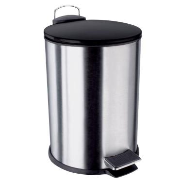 Imagem de Lixeira Euro Home com Pedal LIX2317-PT em Inox e PP – 3 L