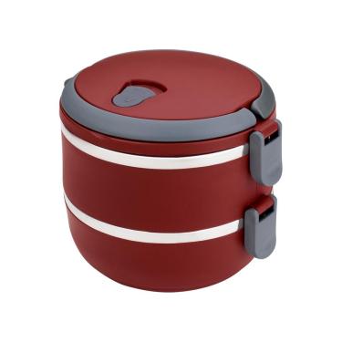 Imagem de Marmita Euro Home Lunch Box em Plástico e Aço Inox - Vermelha