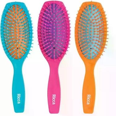 Imagem de Escova de Cabelo Color Block Oval 1 Un Ricca