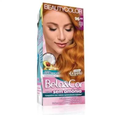 Imagem de Coloração sem Amônia 96.44 Ruivo Natural Claro Bela&Cor - Beautycolor