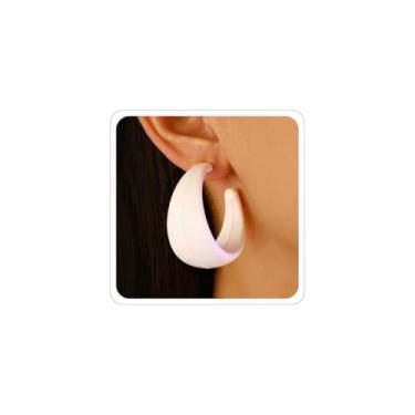 Imagem de Brincos de argola grossos femininos modernos dos anos 80 e 90, brincos de Halloween, acessórios dos anos 80, brincos de acrílico, bijuterias de fantasia, Acrílico, Sem pedra preciosa