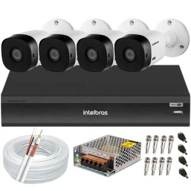 Imagem de Kit 4 Câmeras de Segurança Full Hd 1080p 1220b Intelbras Dvr Inteligen