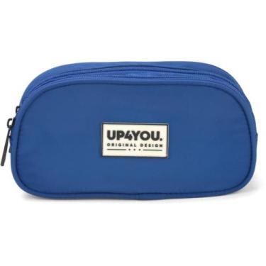 Imagem de Estojo Tecido UP4YOU 2ZIPERES Azul - Luxcel