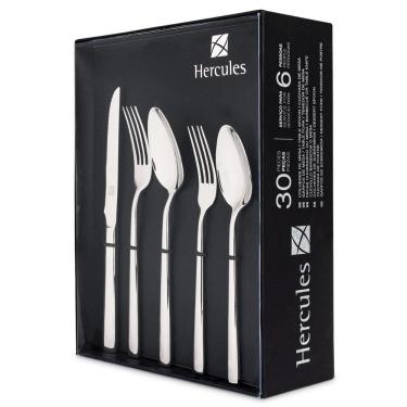 Imagem de Faqueiro 30 Pçs Aço Inox Estojo De Papelão Hercules Mykonos