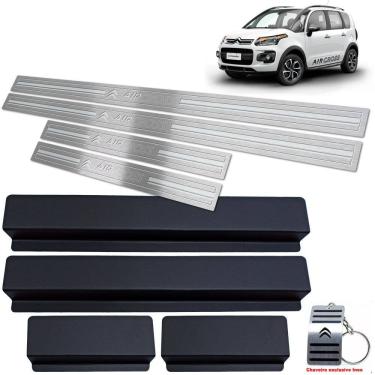 Imagem de Soleira Citroen Aircross 2011 a 2016 Prata Baixo Relevo