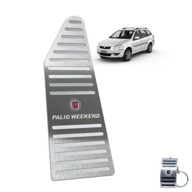 Imagem de Descanso de Pé Aço Inox Fiat Palio Weekend 2009 A 2020 Prata