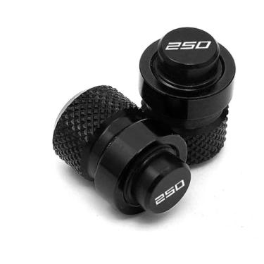 Imagem de Tampas de pneu de almofada de extensão de suporte lateral de motocicleta compatíveis com 390 250 Adventure 390ADV 2020-2024 250ADV 390 250 ADV CNC (2 peças tampas pretas 250)