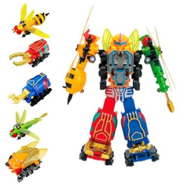 Imagem de Blocos de Montar Construção de Robôs Brinquedos Educativos Infantil 5 em 1 Experimentos Projetos Monte o Mega Robo
