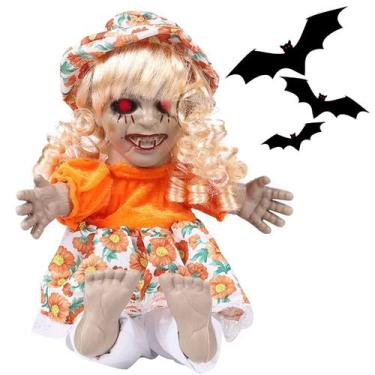 Imagem de Boneca Zumbi Halloween Dia das Bruxas Assustadora Festa Tematica Grito