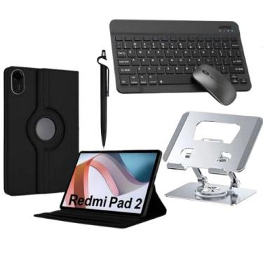 Imagem de Kit Completasso Capa Giratoria P/tablet Redmi Pad 2 11' 2025 + teclado