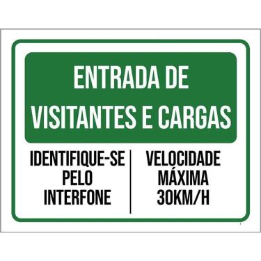 Imagem de Placa De Sinalização - Condomínio Entrada Visitantes 36X46